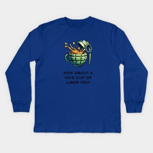 Helldivers 2 - Cup of Libertea Kids Long Sleeve T-Shirt